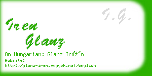 iren glanz business card